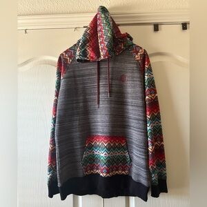 Hooey Multicolor Patterned Hoodie